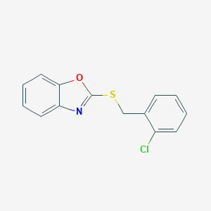 molecular formula C14H10ClNOS B390114 2-[(2-Chlorophenyl)methylsulfanyl]-1,3-benzoxazole 