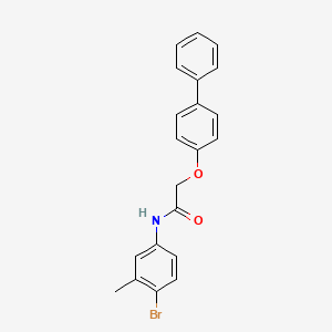 molecular formula C21H18BrNO2 B3901144 2-(biphenyl-4-yloxy)-N-(4-bromo-3-methylphenyl)acetamide 