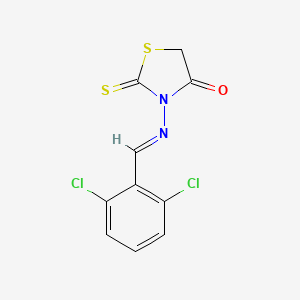 3-[(2,6-dichlorobenzylidene)amino]-2-thioxo-1,3-thiazolidin-4-one