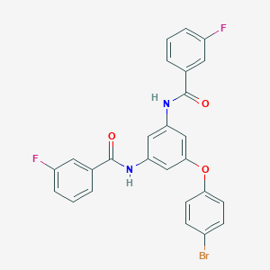 molecular formula C26H17BrF2N2O3 B390116 N-{3-(4-bromophenoxy)-5-[(3-fluorobenzoyl)amino]phenyl}-3-fluorobenzamide 