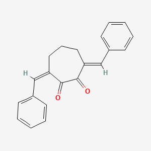 molecular formula C21H18O2 B3901160 3,7-dibenzylidene-1,2-cycloheptanedione 