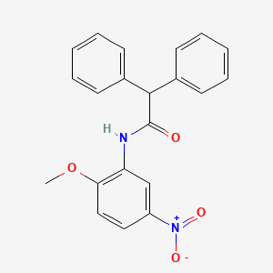 molecular formula C21H18N2O4 B3901163 N-(2-methoxy-5-nitrophenyl)-2,2-diphenylacetamide 