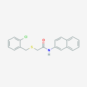 molecular formula C19H16ClNOS B390117 2-[(2-chlorobenzyl)sulfanyl]-N-(2-naphthyl)acetamide 
