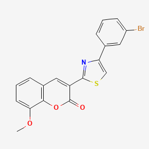 molecular formula C19H12BrNO3S B3901174 3-[4-(3-bromophenyl)-1,3-thiazol-2-yl]-8-methoxy-2H-chromen-2-one CAS No. 5941-68-4