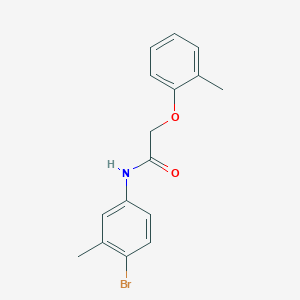 molecular formula C16H16BrNO2 B3901180 N-(4-bromo-3-methylphenyl)-2-(2-methylphenoxy)acetamide 