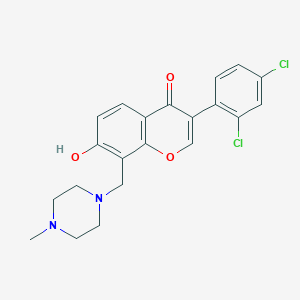 molecular formula C21H20Cl2N2O3 B3901186 3-(2,4-dichlorophenyl)-7-hydroxy-8-[(4-methylpiperazin-1-yl)methyl]-4H-chromen-4-one 