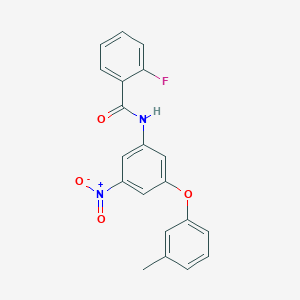 molecular formula C20H15FN2O4 B390119 2-fluoro-N-[3-nitro-5-(3-methylphenoxy)phenyl]benzamide 