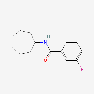 molecular formula C14H18FNO B3901192 N-cycloheptyl-3-fluorobenzamide 