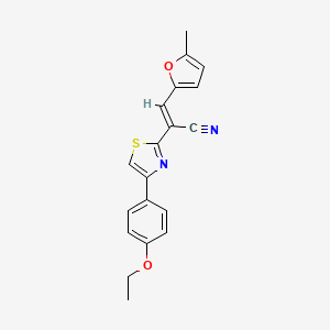 2-[4-(4-ethoxyphenyl)-1,3-thiazol-2-yl]-3-(5-methyl-2-furyl)acrylonitrile