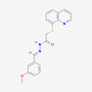 N'-(3-methoxybenzylidene)-2-(8-quinolinylsulfanyl)acetohydrazide