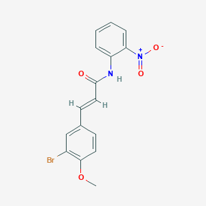 molecular formula C16H13BrN2O4 B3901220 (E)-3-(3-bromo-4-methoxyphenyl)-N-(2-nitrophenyl)prop-2-enamide 