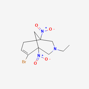 molecular formula C10H14BrN3O4 B3901227 6-bromo-3-ethyl-1,5-dinitro-3-azabicyclo[3.3.1]non-6-ene 