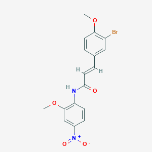 molecular formula C17H15BrN2O5 B3901235 3-(3-bromo-4-methoxyphenyl)-N-(2-methoxy-4-nitrophenyl)acrylamide 