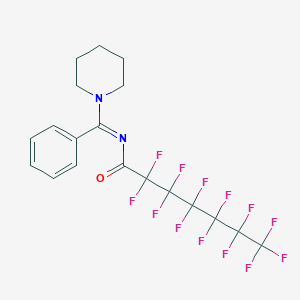 2,2,3,3,4,4,5,5,6,6,7,7,7-tridecafluoro-N-[phenyl(1-piperidinyl)methylene]heptanamide