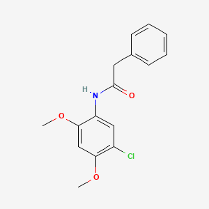 molecular formula C16H16ClNO3 B3901270 N-(5-chloro-2,4-dimethoxyphenyl)-2-phenylacetamide CAS No. 423733-72-6