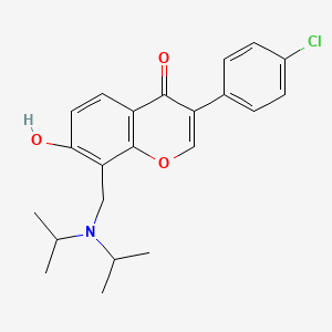 molecular formula C22H24ClNO3 B3901274 3-(4-chlorophenyl)-8-[(diisopropylamino)methyl]-7-hydroxy-4H-chromen-4-one 