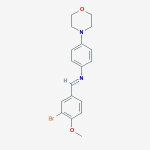 N-(3-bromo-4-methoxybenzylidene)-N-[4-(4-morpholinyl)phenyl]amine