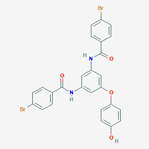 4-bromo-N-[3-[(4-bromobenzoyl)amino]-5-(4-hydroxyphenoxy)phenyl]benzamide