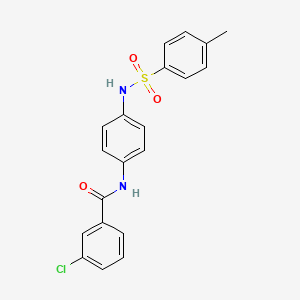 3-chloro-N-(4-{[(4-methylphenyl)sulfonyl]amino}phenyl)benzamide