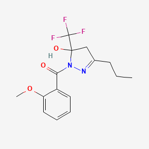 1-(2-methoxybenzoyl)-3-propyl-5-(trifluoromethyl)-4,5-dihydro-1H-pyrazol-5-ol