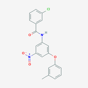 3-chloro-N-[3-(3-methylphenoxy)-5-nitrophenyl]benzamide