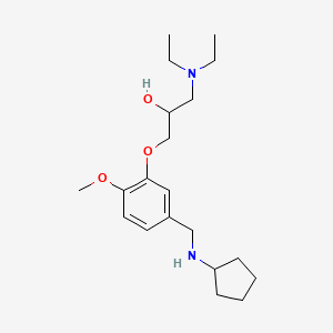 1-[5-[(Cyclopentylamino)methyl]-2-methoxyphenoxy]-3-(diethylamino)propan-2-ol