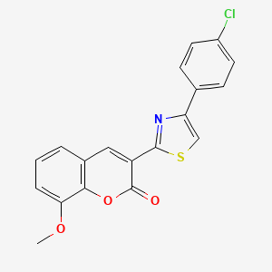 3-[4-(4-chlorophenyl)-1,3-thiazol-2-yl]-8-methoxy-2H-chromen-2-one