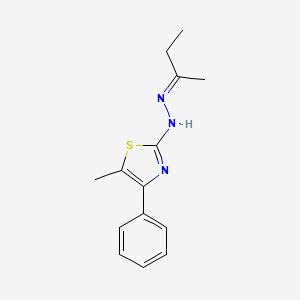 molecular formula C14H17N3S B3901336 2-butanone (5-methyl-4-phenyl-1,3-thiazol-2-yl)hydrazone 