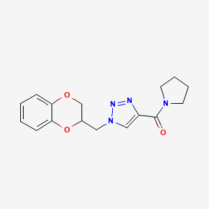 [1-(2,3-Dihydro-1,4-benzodioxin-3-ylmethyl)triazol-4-yl]-pyrrolidin-1-ylmethanone