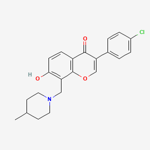 3-(4-chlorophenyl)-7-hydroxy-8-[(4-methyl-1-piperidinyl)methyl]-4H-chromen-4-one