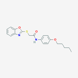 2-(1,3-benzoxazol-2-ylsulfanyl)-N-[4-(pentyloxy)phenyl]acetamide