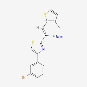 2-[4-(3-bromophenyl)-1,3-thiazol-2-yl]-3-(3-methyl-2-thienyl)acrylonitrile