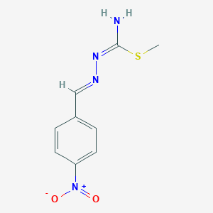 molecular formula C9H10N4O2S B390137 methyl N'-[(E)-(4-nitrophenyl)methylideneamino]carbamimidothioate 