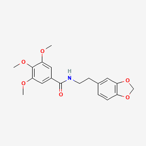 molecular formula C19H21NO6 B3901371 N-[2-(1,3-benzodioxol-5-yl)ethyl]-3,4,5-trimethoxybenzamide CAS No. 5422-05-9