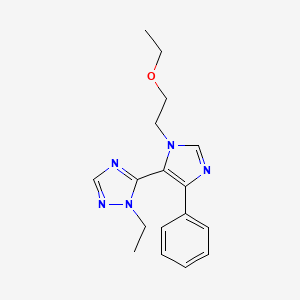 5-[1-(2-ethoxyethyl)-4-phenyl-1H-imidazol-5-yl]-1-ethyl-1H-1,2,4-triazole