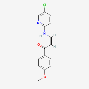 molecular formula C15H13ClN2O2 B3901380 (Z)-3-[(5-chloropyridin-2-yl)amino]-1-(4-methoxyphenyl)prop-2-en-1-one 