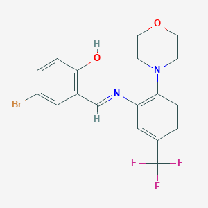 4-Bromo-2-[[2-morpholin-4-yl-5-(trifluoromethyl)phenyl]iminomethyl]phenol