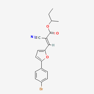 butan-2-yl (2E)-3-[5-(4-bromophenyl)furan-2-yl]-2-cyanoprop-2-enoate