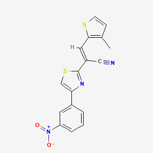 3-(3-methyl-2-thienyl)-2-[4-(3-nitrophenyl)-1,3-thiazol-2-yl]acrylonitrile