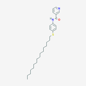 molecular formula C28H42N2OS B390142 N-[4-(hexadecylsulfanyl)phenyl]nicotinamide 