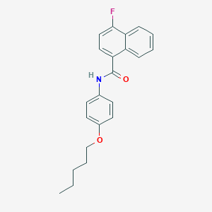 molecular formula C22H22FNO2 B390146 4-fluoro-N-[4-(pentyloxy)phenyl]-1-naphthamide 