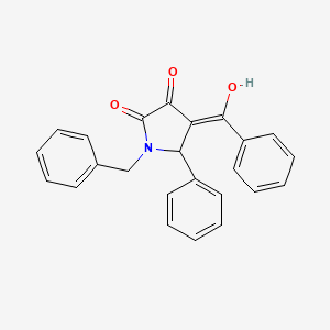 molecular formula C24H19NO3 B3901479 4-benzoyl-1-benzyl-3-hydroxy-5-phenyl-1,5-dihydro-2H-pyrrol-2-one 