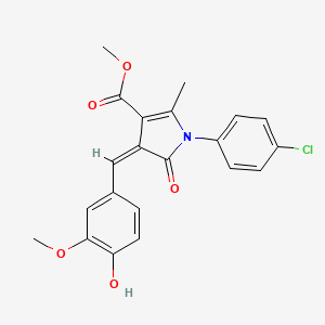 methyl 1-(4-chlorophenyl)-4-(4-hydroxy-3-methoxybenzylidene)-2-methyl-5-oxo-4,5-dihydro-1H-pyrrole-3-carboxylate