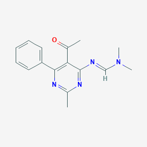 N'-(5-acetyl-2-methyl-6-phenylpyrimidin-4-yl)-N,N-dimethylimidoformamide