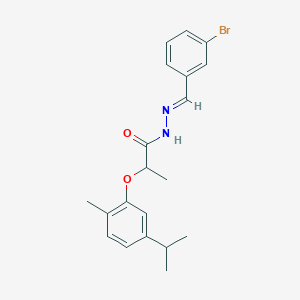 molecular formula C20H23BrN2O2 B390155 N'-(3-bromobenzylidene)-2-(5-isopropyl-2-methylphenoxy)propanohydrazide 