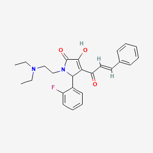 4-cinnamoyl-1-[2-(diethylamino)ethyl]-5-(2-fluorophenyl)-3-hydroxy-1,5-dihydro-2H-pyrrol-2-one