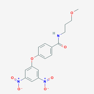 molecular formula C17H17N3O7 B390157 4-{3,5-bisnitrophenoxy}-N-(3-methoxypropyl)benzamide 