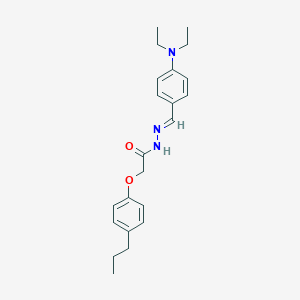 molecular formula C22H29N3O2 B390158 N'-[4-(diethylamino)benzylidene]-2-(4-propylphenoxy)acetohydrazide 