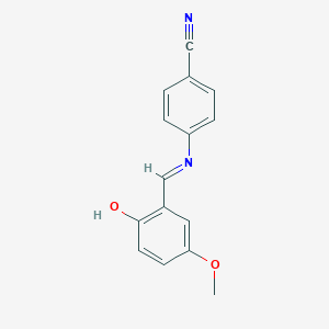 molecular formula C15H12N2O2 B390159 4-(2-Hydroxy-5-methoxybenzylideneamino)benzonitrile 
