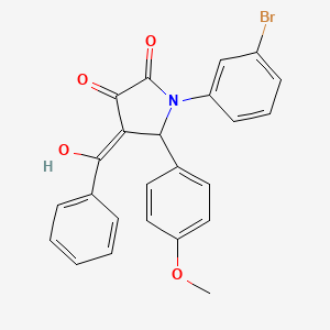 molecular formula C24H18BrNO4 B3901591 (4Z)-1-(3-bromophenyl)-4-[hydroxy(phenyl)methylidene]-5-(4-methoxyphenyl)pyrrolidine-2,3-dione 